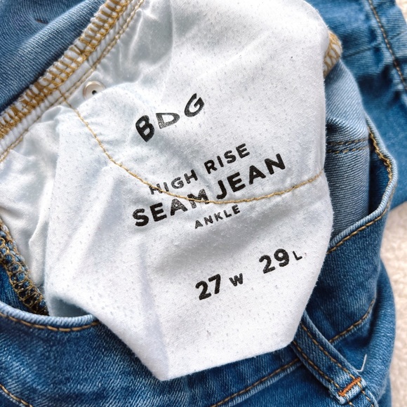 (BDG) high rise seam jean ankle medium wash denim skinny jeans *super high rise - Picture 5 of 13